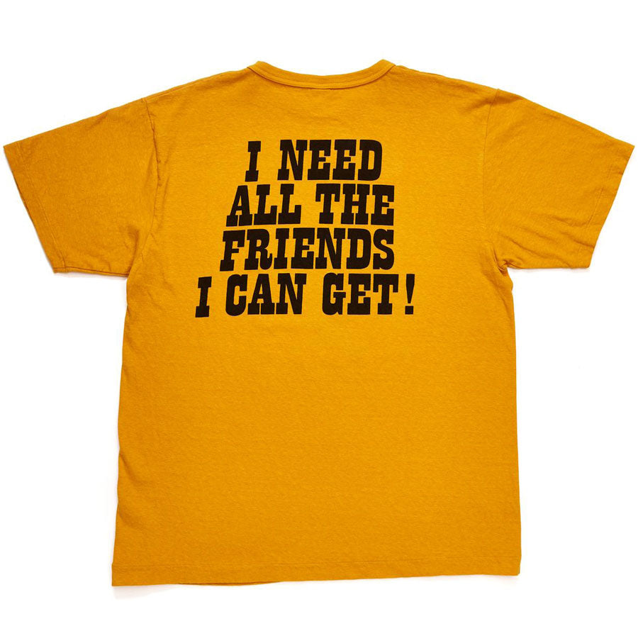WAREHOUSE ウエアハウス Tシャツ Lot YP126S-2 I NEED ALL THE FRIENDS(CHARLIE BROWN) コラボ ピーナッツ PEANUTS スヌーピー
