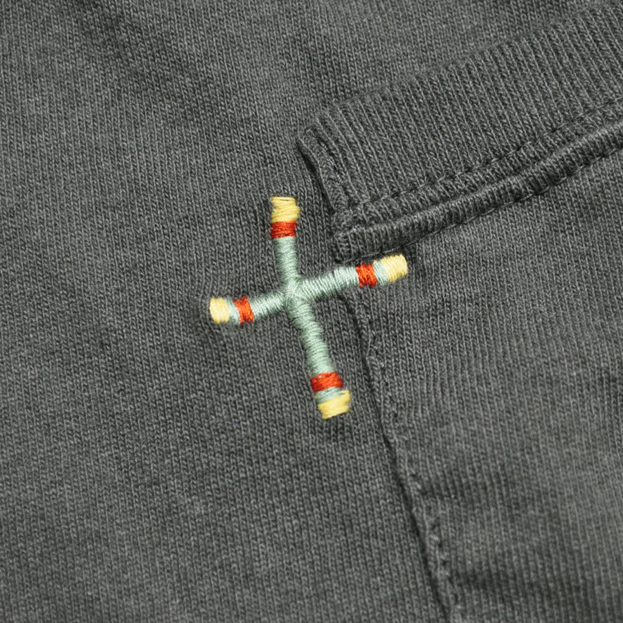 TWO MOON トゥームーン Tシャツ 26345 Pocket T-shirt クロス刺繍入りポケットTシャツ