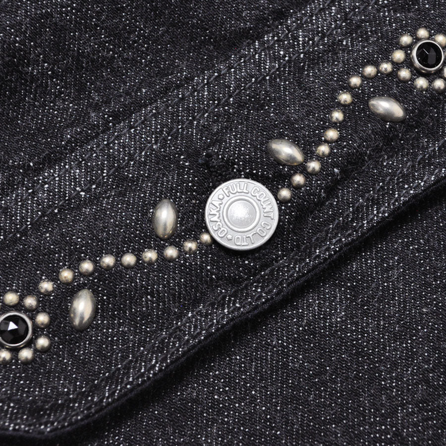FULLCOUNT フルカウント デニムジャケット 2102BKSS-HTC Type 2 On Studs by Zip Stevenson HTC エイチティーシー