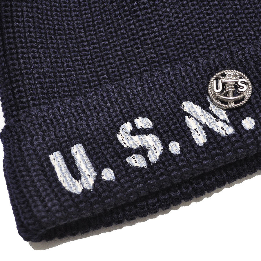 PHERROW'S フェローズ ニット帽 ニットキャップ 26W-PMC NAVY ワッチキャップ 帽子