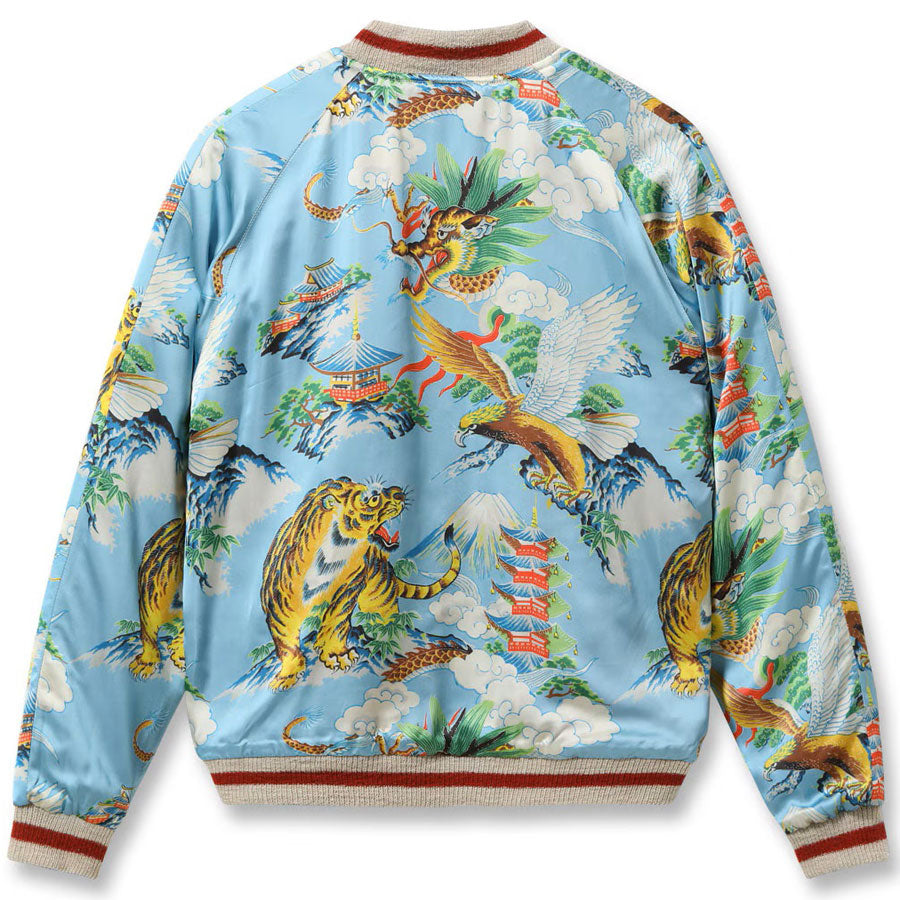 テーラー東洋 TAILOR TOYO スカジャン TT15915-119 Late 1940s Style Acetate Souvenir Jacket “KOSHO & CO.” Special Edition (Hand Print) “JAPAN MAP” × “EAGLE, TIGER & DRAGON (HAND PRINT)”