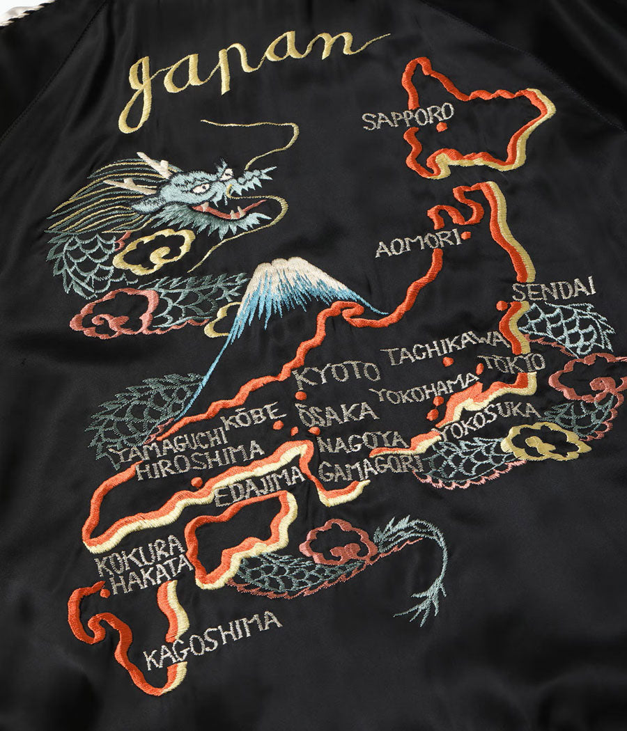 テーラー東洋 TAILOR TOYO スカジャン TT15915-119 Late 1940s Style Acetate Souvenir Jacket “KOSHO & CO.” Special Edition (Hand Print) “JAPAN MAP” × “EAGLE, TIGER & DRAGON (HAND PRINT)”