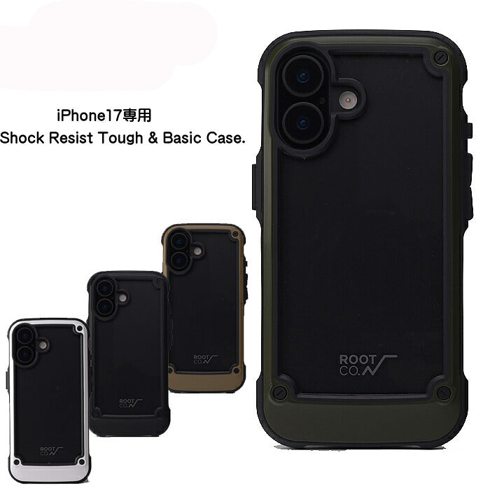 ROOT CO ルートコー iPhone17 GRAVITY Shock Resist Tough & Basic Case. 耐衝撃 アウトドア クリアケース