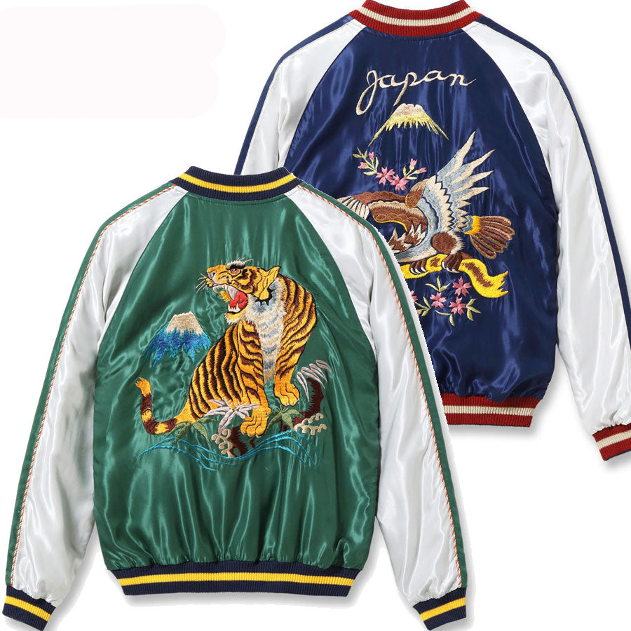 テーラー東洋 スカジャン TT15972-145 Early 1950s Style Acetate Souvenir Jacket ROARING TIGER EAGLE